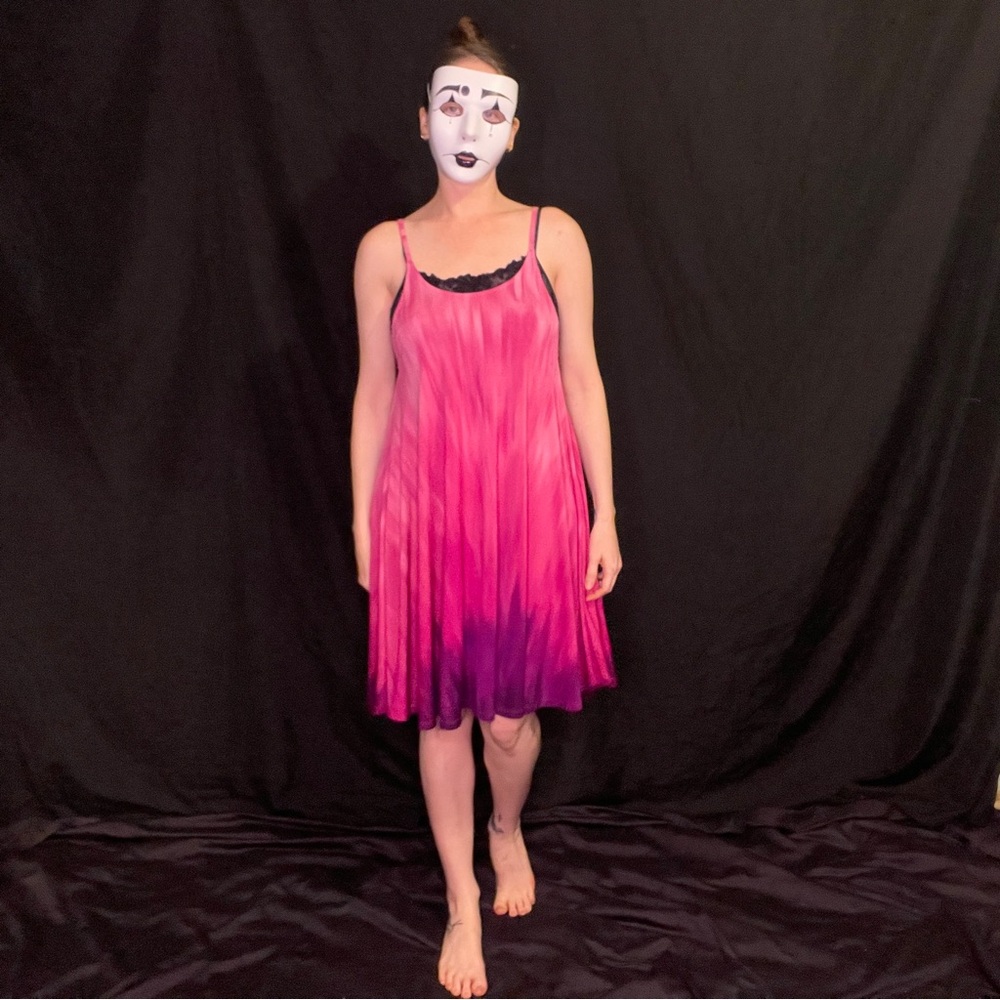 O/S Brandless Pink/Purple ombré stretchy flowy tank dress